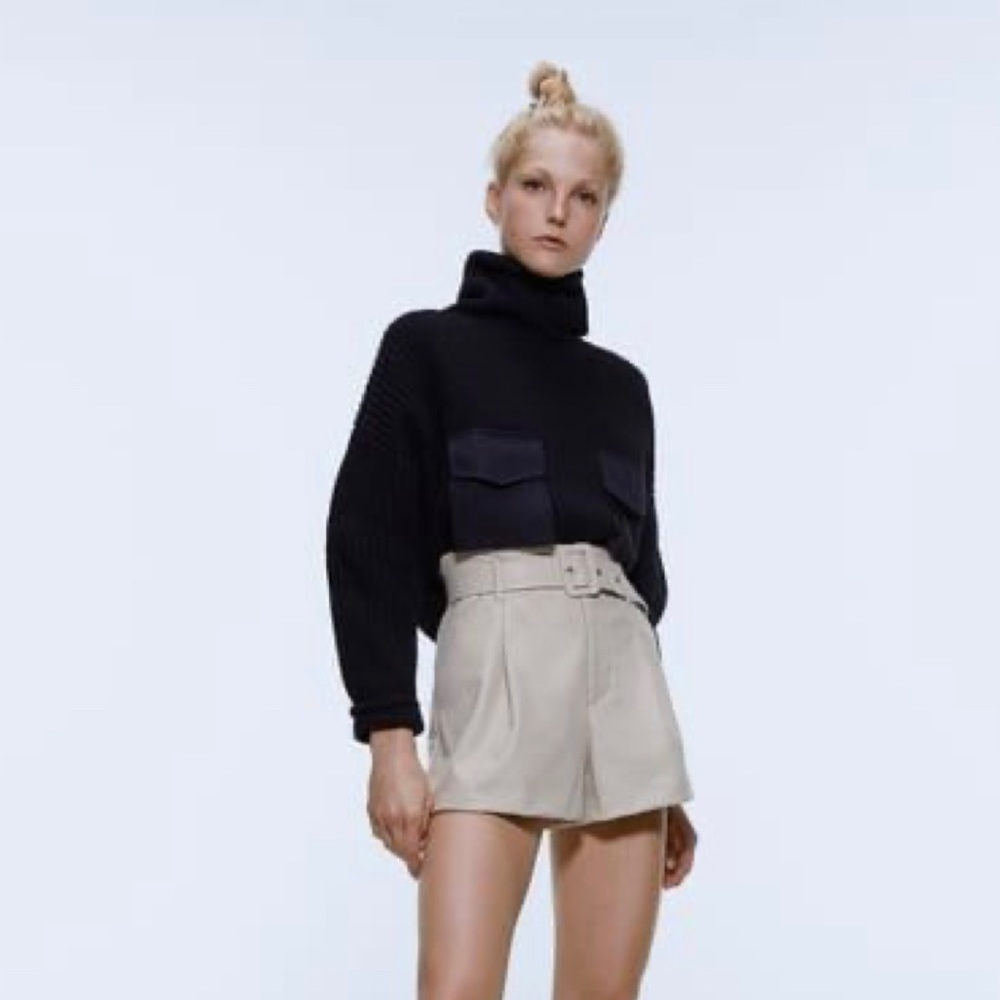 Zara Faux Leather Shorts